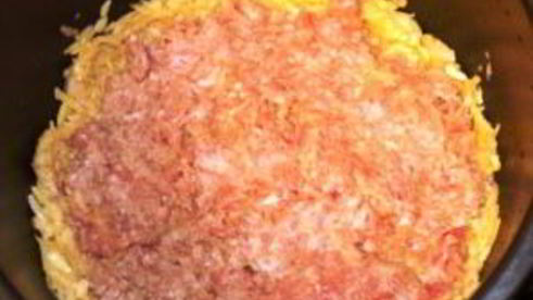 картофельная запеканка с фаршем в мультиварке