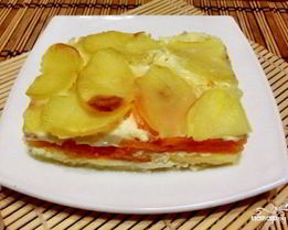 Картофельная запеканка с тыквой постная