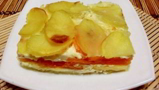 Картофельная запеканка с тыквой постная