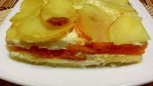 картофельная запеканка с тыквой постная