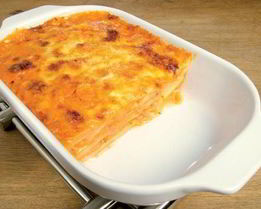 Картофельно-морковная запеканка с моцареллой