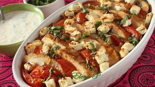 Марокканская запеканка с курицей и кускусом