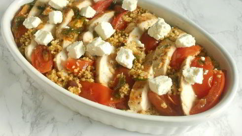 марокканская запеканка с курицей и кускусом