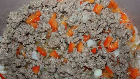 мясная запеканка под сырной шубкой