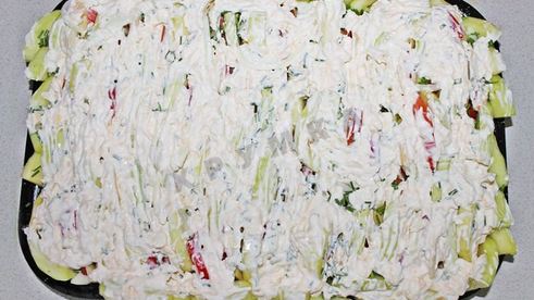 овощная запеканка из кабачков с картофелем и помидорами