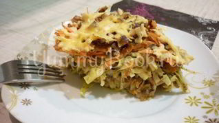 Похрустывающая запеканка из капусты с грецким орехом