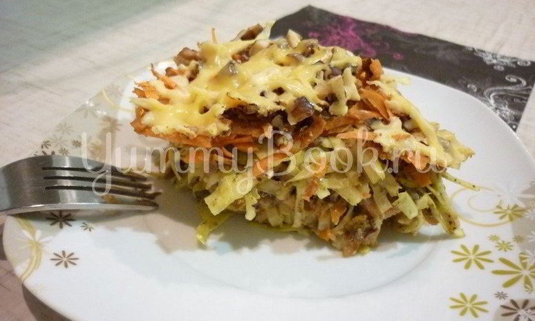 Рецепт похрустывающей запеканки из капусты с грецким орехом