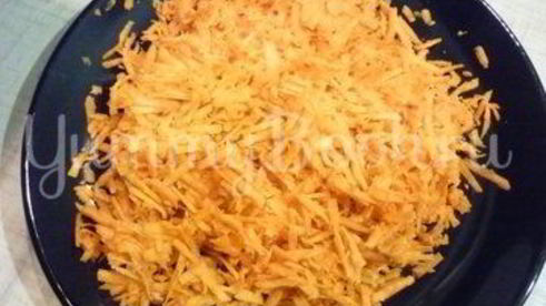 похрустывающая запеканка из капусты с грецким орехом