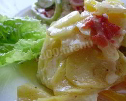 Простая запеканка в микроволновке