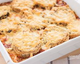 Запеканка из баклажанов с сыром и фаршем