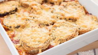 Запеканка из баклажанов с сыром и фаршем