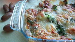 Запеканка из брокколи с ветчиной