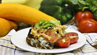 Запеканка из кабачков и баклажанов