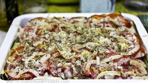 запеканка из кабачков и баклажанов