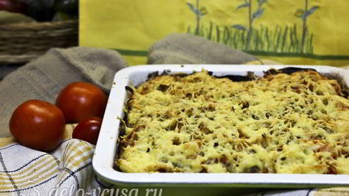 запеканка из кабачков и баклажанов