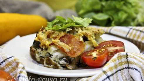 запеканка из кабачков и баклажанов