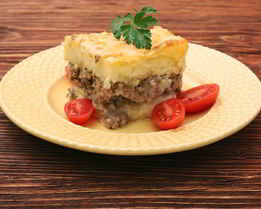 Запеканка из картофельного пюре с мясом