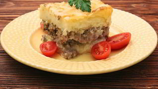 Запеканка из картофельного пюре с мясом