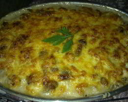 Запеканка из куриной грудки и опят