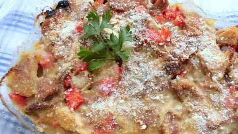 запеканка из курицы под белым соусом