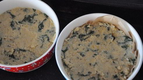 запеканка из нута со шпинатом