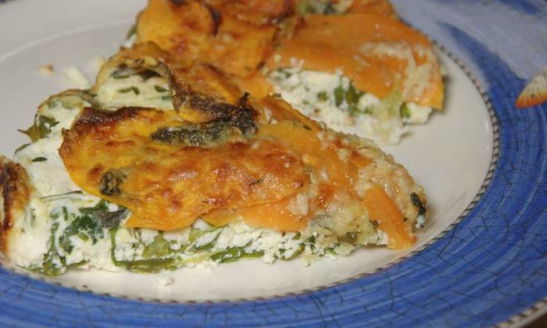 Рецепт запеканки из рикотты со сладким картофелем и шалфеем