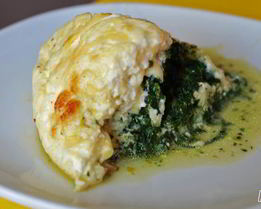 Запеканка из рыбы и шпината