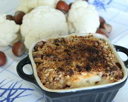 Запеканка из цветной капусты под фундучной корочкой