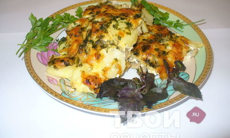 Рецепт запеканки картофельной с грибами