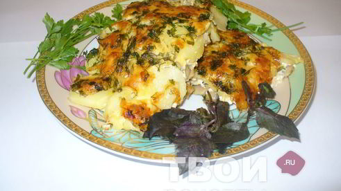 запеканка картофельная с грибами
