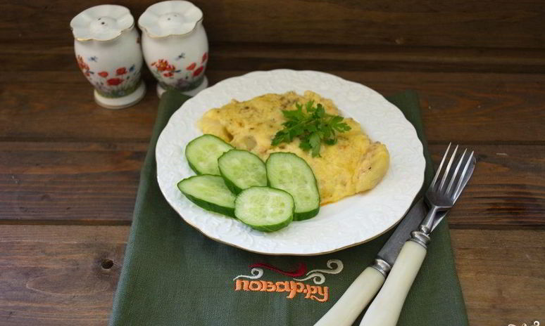 Рецепт запеканки картофельной с рыбными консервами