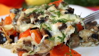 Запеканка с баклажанами