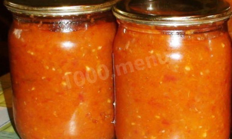Рецепт аджики с чесноком и грушами