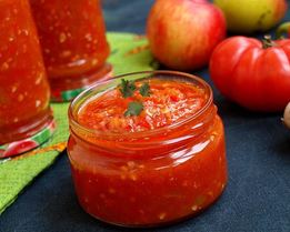 Аджика с яблоками помидорами и перцем