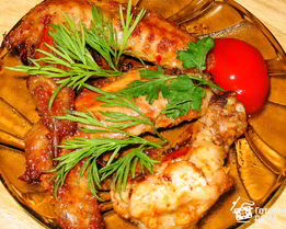 Куриные крылышки в аджике