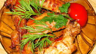 Куриные крылышки в аджике