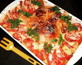 Курица в аджике с овощами