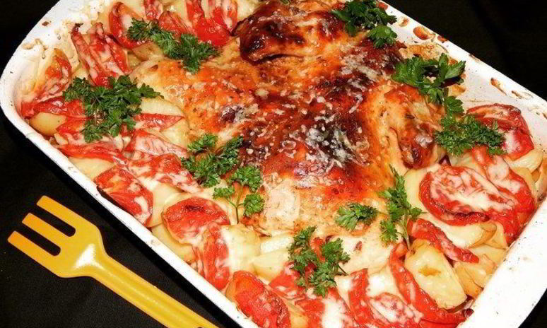 Рецепт курицы в аджике с овощами