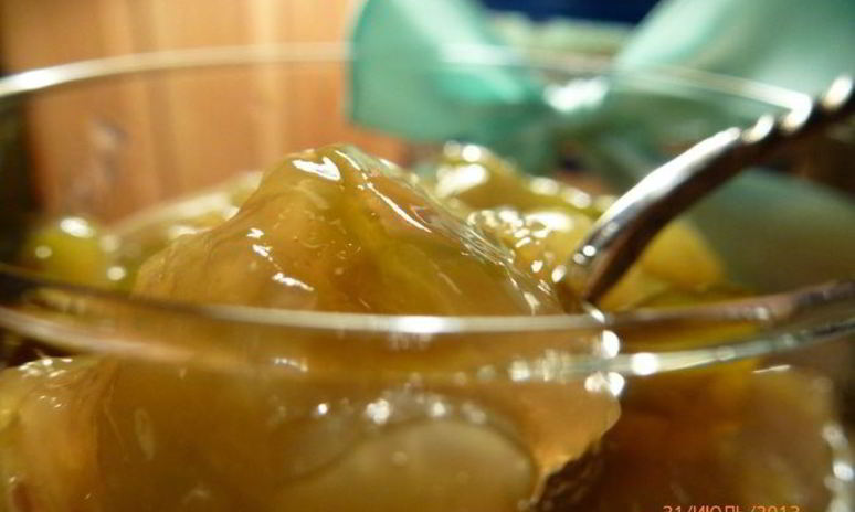 Рецепт джема из кабачков с изюмом, лимоном и имбирем