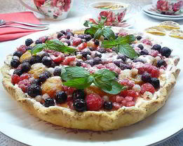 Кростата с абрикосовым джемом и рикоттой