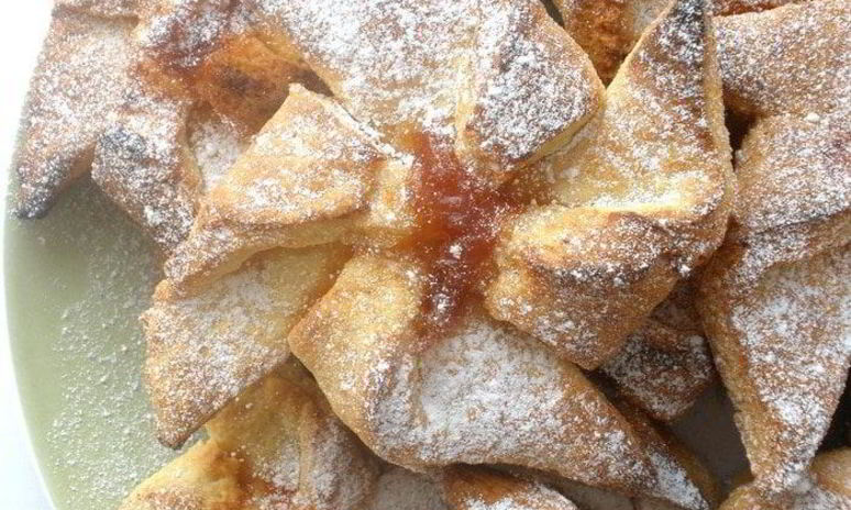 Рецепт творожных вертушек с джемом