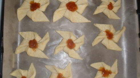 творожные вертушки с джемом