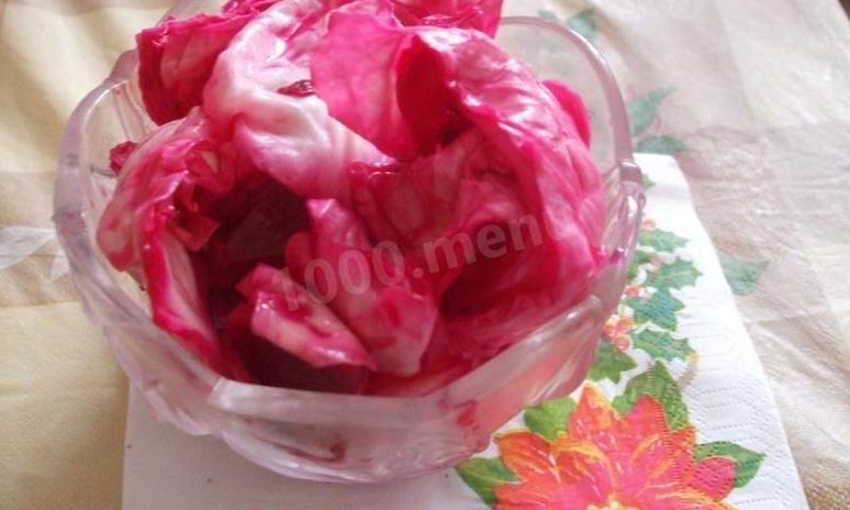 Рецепт капусты со свеклой в банках