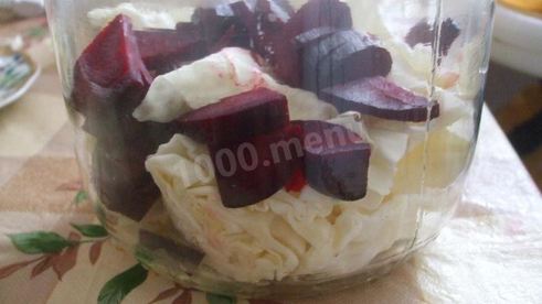 капуста со свеклой в банках