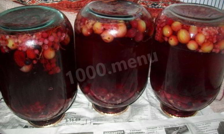 Рецепт компота ассорти без стерилизации