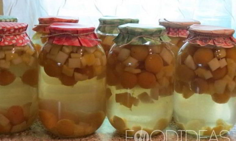 Рецепт компота из алычи с кабачками