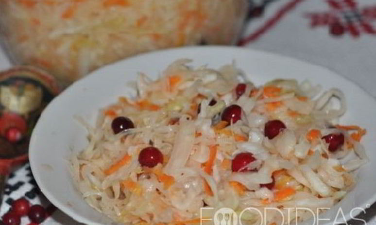 Рецепт квашеной капусты с клюквой