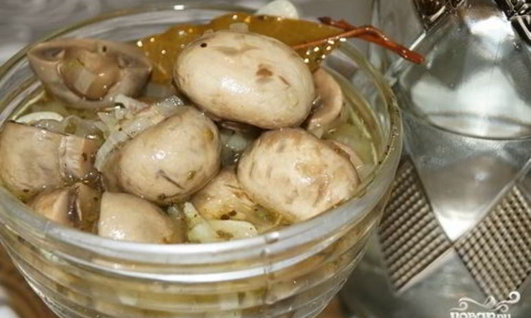 Рецепт быстрых маринованных шампиньонов