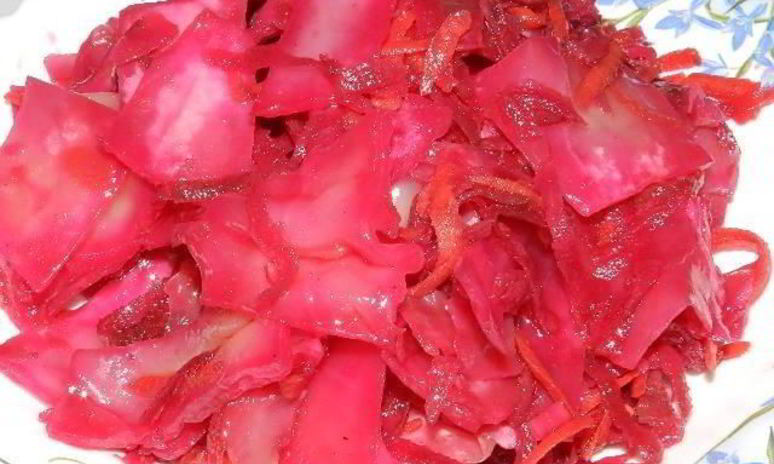 Рецепт капусты со свеклой маринованная