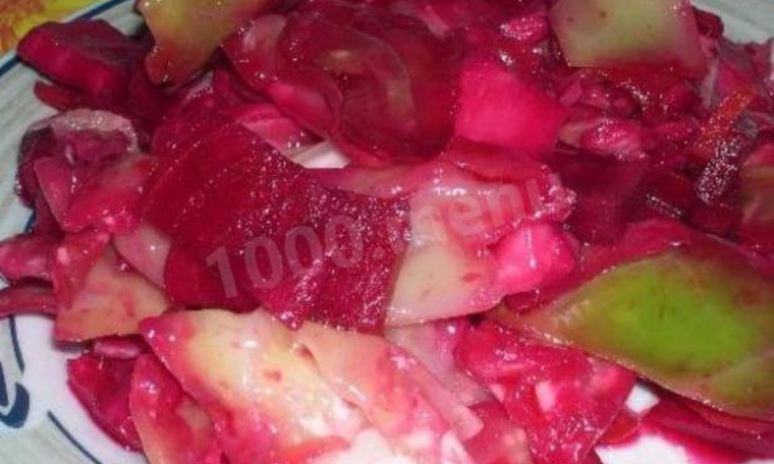 Рецепт маринованной краснокочанной капусты